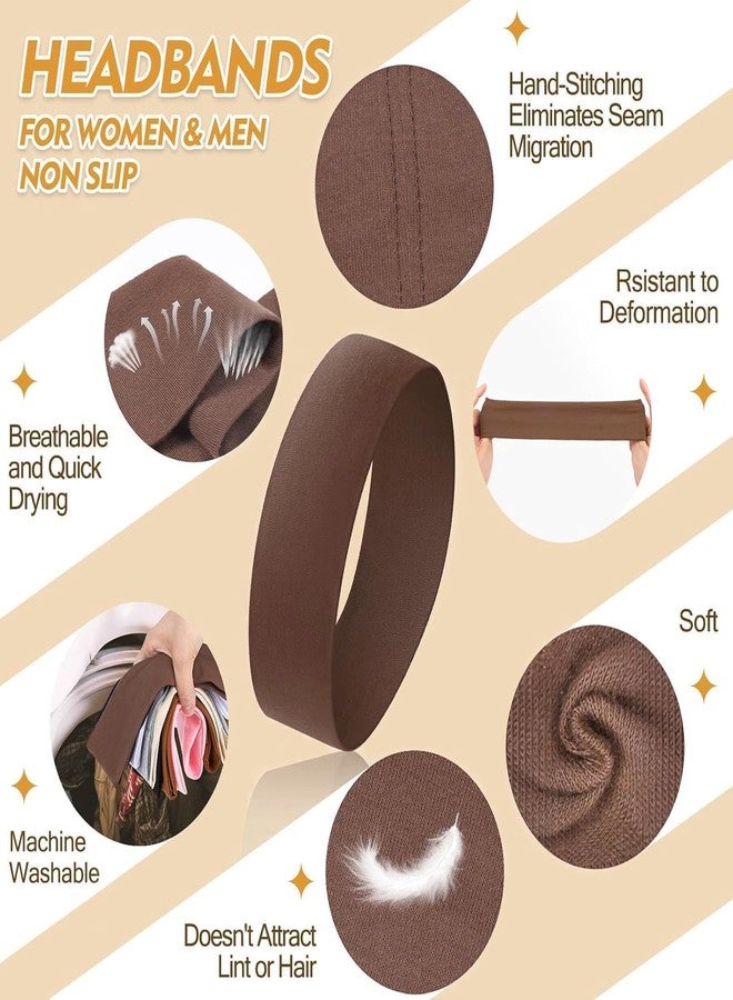 Yunaking Headbands for Women Stocking Stuffers - 8Pcs Head Bands Non Slip for Women's Hair Accessory Stretchy Fabric Sweat Headband for Workout Sport Yoga Running Christmas Birthday Gifts for Women Valentines - Image 3